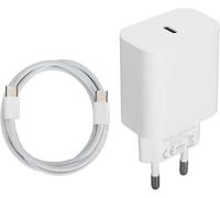 Adaptateur De Rapide, Chargeur Mural Usb C 25 W Pd Power, Prise Ue 100-240 V Avec Câble De 1 M Pour La Maison, Les Voyages, Le Bureau