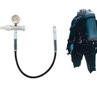 Adaptateur de recharge d'air, manomètre, tuyau durable, compatibilité polyvalente