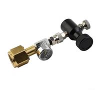 Adaptateur de recharge de bouteille de gaz en laiton CGA320 pour série Soda Stream avec jauge de 2000 psi et connexion filetée TR21-4 à W21.8-14