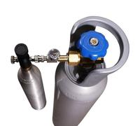 Adaptateur de recharge de cylindre CGA320 pour série SodaStream Stream - × 0,5 femelle vers connecteur en laiton mâle de 8 mm, certifié 2000 psi, filetage TR21-4, longueur de 143 mm