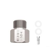Adaptateur de recharge de cylindre T21-4 vers W21.8-14 - Adaptateur de bouteille de gaz en aluminium pour SodaStream - Compatible avec les bouteilles d'aquarium et de boissons