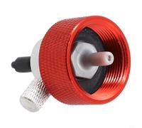 Adaptateur de recharge de gaz en métal pour bidons de gaz verts, design anti-fuite avec mélange d'huile en silicone, pour réservoirs de gaz de style camping standard, poignée moletée pour un serrage