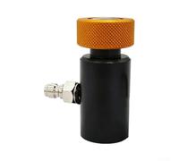 Adaptateur de recharge de gaz fileté de 11 mm avec déconnexion rapide de 8 mm - Connecteur mâle en acier inoxydable pour réchauds et lanternes de camping - Raccord noir de 56 mm
