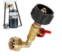 Adaptateur De Recharge De Propane 1 Lb - Convertisseur Compact En Laiton Connecteur De Bouteille Cylindrique De 1 Livre | Raccord De Recharge De Réservoir De Propane Réutilisable | Pour Le Camping Gri