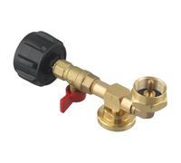 Adaptateur de recharge de propane avec jauge et vanne de contrôle pour cylindres lb - Construction en laiton massif, pour QCC- entrée, sortie "-20, utilisation extérieure