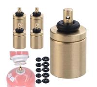 Adaptateur de recharge de réservoir, adaptateur de recharge de cartouche,Connecteurs de buse de valve de gonflage en laiton, 5 pièces - Accessoires de réchaud de Camping, adaptateur de cartouche de re