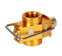 Adaptateur de recharge pour économiseur de gaz de camping, convertisseur de réservoir de gaz plat avec bouton de libération de pression et contrôle réglable, alliage d'aluminium + cuivre pour camping