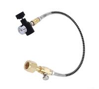 Adaptateur de recharge pour machine à soda avec tuyau et connecteur de manomètre Convient pour CGA320 et W21 8 fils couvrant les Amériques et l'Europe