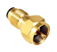 Adaptateur de recharge pour réservoir de gaz GPL Coupleur en laiton pour cylindre de 0,5 kg avec filetage standard américain, convient aux réservoirs de 2,3 à 45,4 kg pour barbecue, réchaud de camping