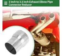 Adaptateur De Réducteur Concentrique De Tuyau D'Échappement Mandrin Voiture, Adaptateur Tuyauterie Tuyau Échappement 3" Od À 3,5" Od 4" Longueur 201 Acier Inoxydable Ton Argenté
