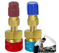 Adaptateur de réfrigérant - Connecteur R1234yf R134a - Adaptateur pour climatisation réfrigérant - Kit de conversion pour raccord haut et bas - Kit de raccord de tuyau manomètre pour recharger
