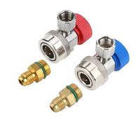 Adaptateur de réfrigérant R134A AC Low/High Quick Connector Coupler Adapter | Compatible avec la réparation du système de réfrigérant de véhicule