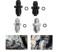 Adaptateur de refroidisseur d'huile de transmission automobile AN6M16X1 5ORB vers AN6M18X1 5ORB Raccord droit évasé mâle en aluminium avec joint en caoutchouc fluorescent (noir)
