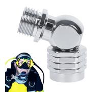 Adaptateur de régulateur de plongée - coude pivotant du tuyau, support à angle sous- | Coupleur d'air en acier inoxydable, ajustement conjoint compact, connecteur d'engrenage de plongée, disposit