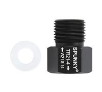 Adaptateur de régulateur de réservoir de CO2, convertisseur en aluminium de haute qualité, filetage femelle noir TR21x4 vers filetage mâle W21.8 14 pour baril de bière de brassage