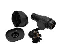 Adaptateur de remorque à 13 broches, connecteur universel de prise de remorque 12 V pour accessoires de caravane, prise durable en plastique à 13 broches avec boîtier et couvercle