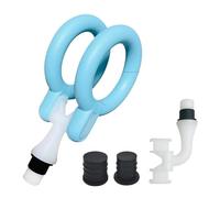 Adaptateur de remplacement de tête de masseur de Fascia, sensation de silicone doux, tête de masseur portative avec vibration à double anneau(GG-34mm1.34in Circle)