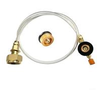 Adaptateur de remplissage de bouteille de gaz avec valve et tuyau fiables pour un transfert efficace du gaz en camping et randonnée (tube en polyuréthane)