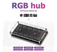 Adaptateur de répartiteur d'extension ARGB 5V 3 broches/12V 4 broches, câble d'extension pour ordinateur PC 10 Ports RGB, HUB de ventilateur pour ordinateur de bureau