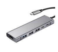 Adaptateur de répartiteur multiple 9 en 1, HUB USB C Type C, double affichage, compatible HDMI, accessoires d'ordinateur pour Lenovo Xiaomi Macbook PC