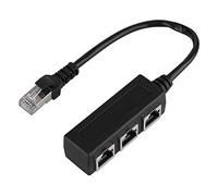 Adaptateur de Réseau Ethernet RJ45, Câble Ethernet Réseau RJ45 1 à 3 LAN Prise Network Splitter pour Rallonge Ethernet avec 3 Ports Femelle et Un Port Mâle