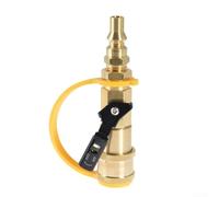 Adaptateur de réservoir de propane en laiton avec valve d'interrupteur, pour raccord de bouteille de gaz à filetage standard américain pour cuisine en plein air, chauffage, camping, pour raccord