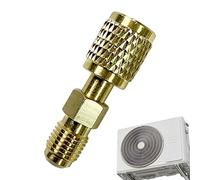 Adaptateur de réservoir de réfrigérant CVC, adaptateur de système de réfrigérant AC - Connecteur de 6,35 mm, raccord à filetage inversé pour unité divisée sans conduit de réfrigération CVC