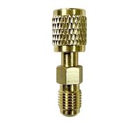 Adaptateur de réservoir de réfrigérant pour systèmes de refroidissement | Protège l'étanchéité grâce au filetage inversé avec raccord de 1/4" pour climatiseurs splits et pompes à chaleur