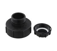 Adaptateur de réservoir IBC, 1 ensemble avec couvercle S100 x 8 à S60 x 6 filetage en plastique connexion étanche pour la récolte de l'eau de pluie et l'irrigation du jardin, utilisation domestique et