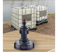 Adaptateur de réservoir IBC, accessoire adaptateur de réservoir IBC, valve IBC, pour irrigation et nettoyage du tuyau de réservoir d'eau (A)