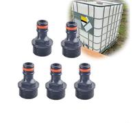 Adaptateur de réservoir IBC, connecteur de valve de réservoir IBC avec adaptateur de distribution mâle femelle pour tuyau d'arrosage (A)