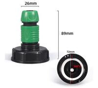 Adaptateur de réservoir IBC en plastique, connecteur de robinet de tuyau 1/2 pouce