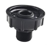 Adaptateur de réservoir IBC femelle 1/2 3/4 1 noir, facile à utiliser, adaptateur de vidange pour tuyau d'eau, valve S60X6, connecteur de réservoir IBC, matériau plastique (32 mm)