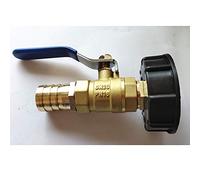 Adaptateur de réservoir IBC IBC Tote Tank Adaptateur S60X6 vers Robinet de Jardin en Laiton avec raccord de Tuyau de 2,5 cm d'huile, Carburant, Eau