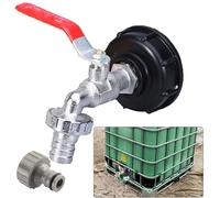 Adaptateur de réservoir IBC, raccords de 1/2 "pour S60x6 Rangement de stockage d'eau Tap et tuyau de jardin