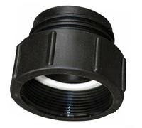 Adaptateur de réservoir IBC S60 x 6, 5,1 cm pour connecteur de sortie à filetage fin à grossier pour réservoir d'eau et pluie, coupleur de réduction en plastique étanche avec raccord fileté rainuré