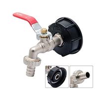 Adaptateur de réservoir IBC S60X6 vers robinet de jardin en laiton avec raccord de tuyau de 1,27 cm pour huile, carburant, eau