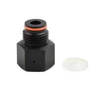 Adaptateur de réservoir pour régulateur de cylindre d'aquarium Conversion de filetage extérieur G1/2 vers filetage interne TR21/4 avec joint d'étanchéité (Noir)