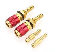 Adaptateur de résistance à l'usure gaz en laiton Refroidi à l'eau de 8 mm Connecteur rapide du chalumeau eau/gaz et bouchon de soudage 2pcs