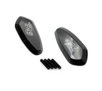 Adaptateur de rétroviseur Rétroviseur en Aluminium pour Moto Cache-Trou De, Support Motorisé, Accessoires pour Y-AMAHA YZF R6 YZF-R6 2003 2004 2005(Nero)