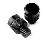 Adaptateur de rétroviseur Vis M10*1,25 en Aluminium Usiné CNC pour Motos, Bouchons pour Rétroviseurs pour Z900 Z650 Z750 Z400 Z800 Z1000 pour Ninja 400 650 300 ZX6R ZX10R(Nero)