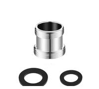 Adaptateur de robinet 22 tours 16 18 20 22 24 26 28 mm, filetage de conversion interne et externe à dents fines 1/2" 3/4"(Lengthen M24 to M22)