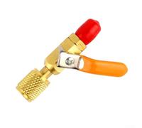 Adaptateur de robinet à boisseau sphérique droit en laiton pour tuyaux de charge HVAC - /4" SAE mâle/femelle, compatible avec les systèmes R410A et R134A, AC