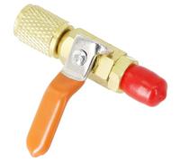 Adaptateur de robinet à boisseau sphérique droit en laiton pour tuyaux de charge HVAC, 6,35 mm SAE mâle/femelle, compatible avec les systèmes R410A et R134A, outil de service AC