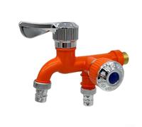 Adaptateur de robinet à double sortie pour machine à laver | Répartiteur d'eau en plastique avec 2 sorties pour serpillère et piscine | Balcon | Salle de bain | Raccord de tuyau d'arrosage à connexion
