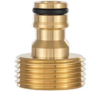 Adaptateur de robinet avec filetage mâle de 2,5 cm et raccord plug-in de 2,54 cm, raccord rapide pour tuyau de jardin (compatible avec système de Plug Gardena)