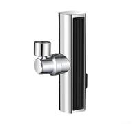 Adaptateur de robinet cascade 3 en 1 avec aérateur rotatif et plusieurs options de débit, y compris douchette et raclette, pour une utilisation dans l'évier (argent)