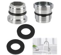 Adaptateur de Robinet Convertisseur 2 pièces M18.5 à M22 - Compatible avec, GROHE, Neoperl TJ, Filtres BRITA - Adaptateur en Laiton Chromé pour Mitigeurs et Robinets de Cuisine
