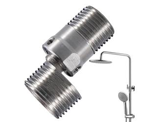 Adaptateur de robinet d'angle de robinet, fixation réglable en acier inoxydable, extension antirouille, contrôle de pulvérisation pour salle de bain, buanderie, cuisine, jardin, zone utilitaire, 4,9 x