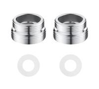 Adaptateur de robinet de 2 pièces, accessoires de robinet de raccordement avec joints en caoutchouc, adaptateurs de robinet filetés en laiton, accessoires d'évier de cuisine M20 à M22.